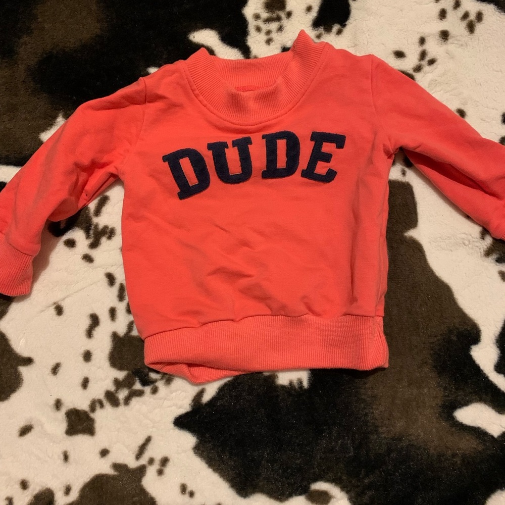Rips Threads boutique Dude Sweatshirt boys 6-12m